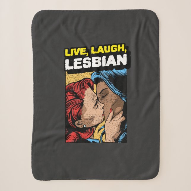 Live Love Lesbian  Sherpa Blanket (Front)