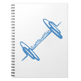 Live Love Lift Doodle Blue Spiral Notebook