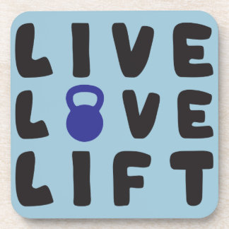 Live, Love, Lift Fitness Gym Coaster