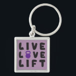 Live, Love, Lift Fitness Gym Key Ring<br><div class="desc">Live,  Love,  Lift Fitness and Gym motivation for kettlebell lover wod athletes,  etc.</div>