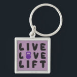 Live, Love, Lift Fitness Gym Key Ring<br><div class="desc">Live,  Love,  Lift Fitness and Gym motivation for kettlebell lover wod athletes,  etc.</div>