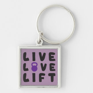 Live, Love, Lift Fitness Gym Key Ring