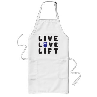 Live, Love, Lift Fitness Gym Long Apron