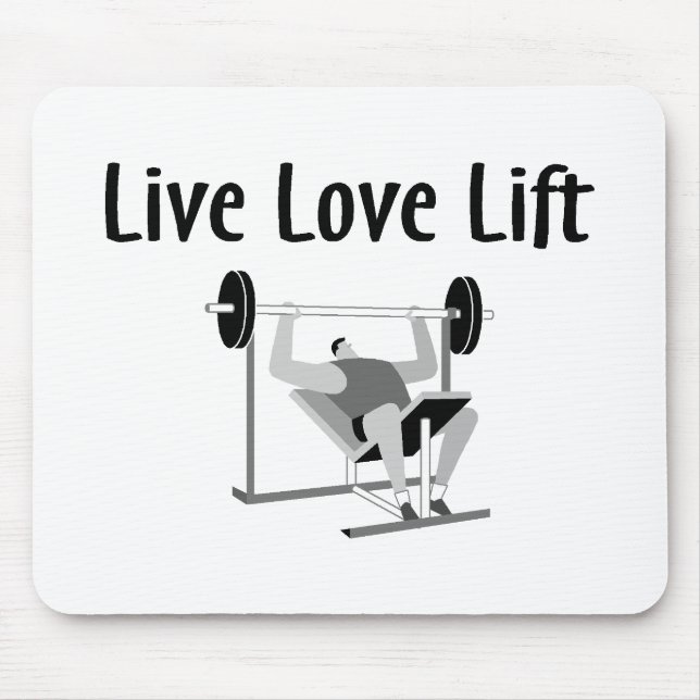 Live Love Lift Mouse Pad (Front)