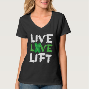 Live Love Lift Vegan Vegetarian Gym Work-Out Weigh T-Shirt