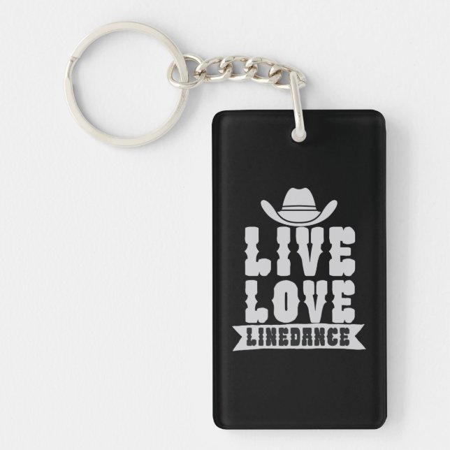 Live Love Linedance Key Ring (Front)