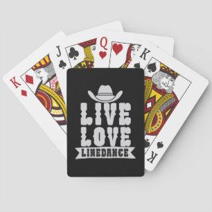 Live Love Linedance Playing Cards