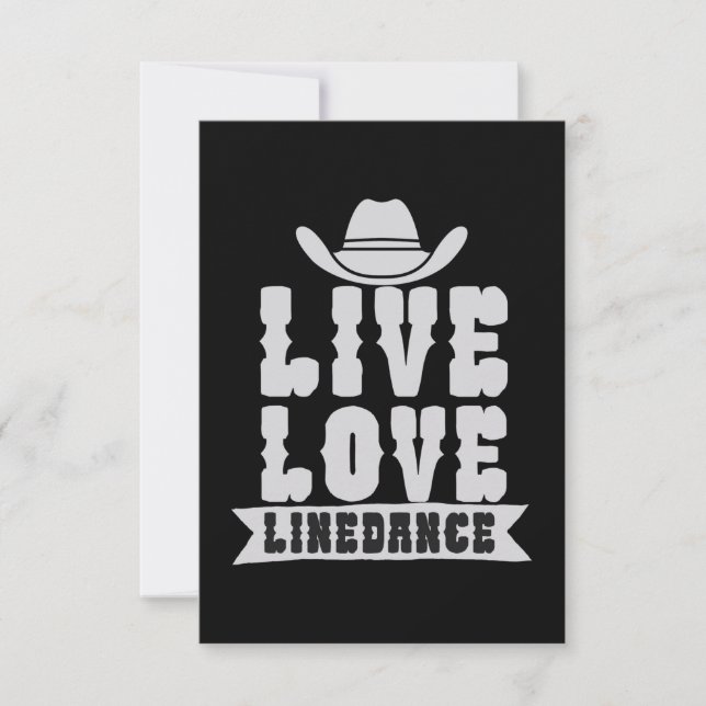 Live Love Linedance RSVP Card (Front)