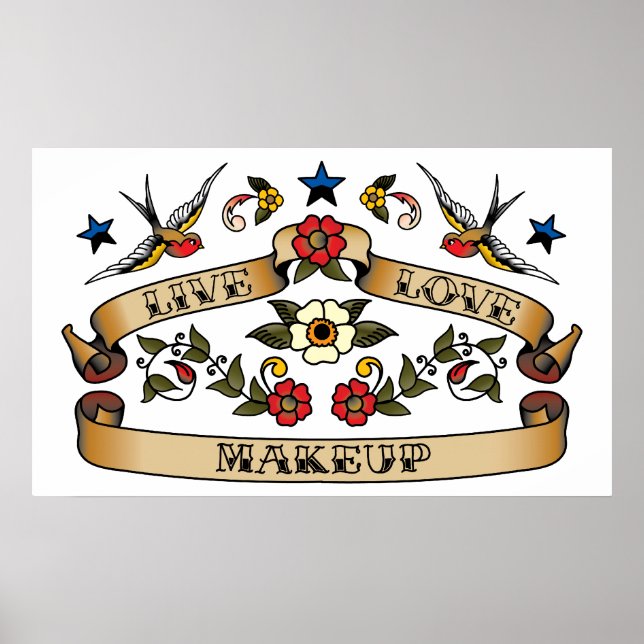 Live Love Makeup Poster (Front)