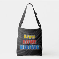live love meditate crossbody bag