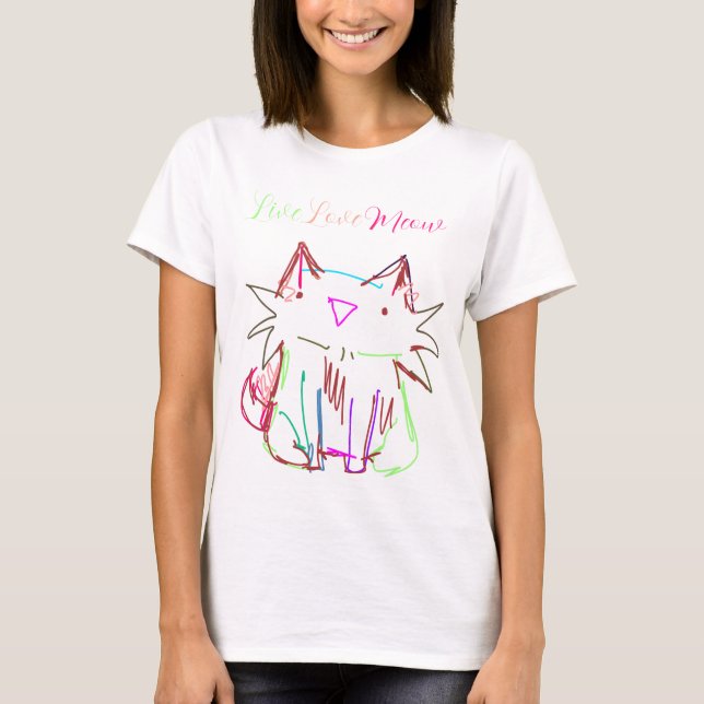 Live Love Meow T-Shirt (Front)