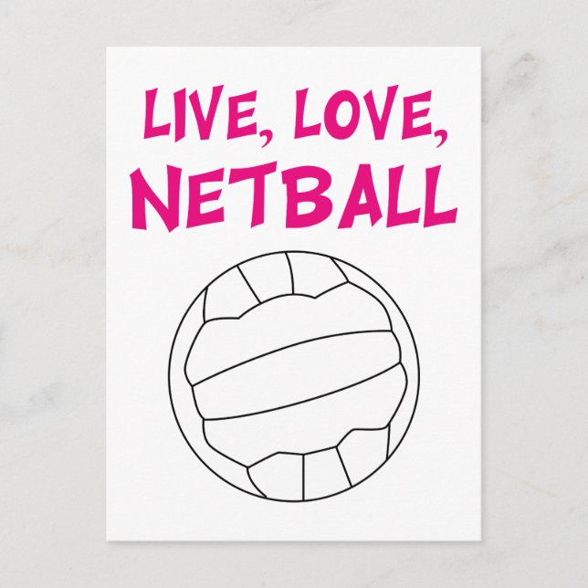 Live Love Netball Postcard (Front)