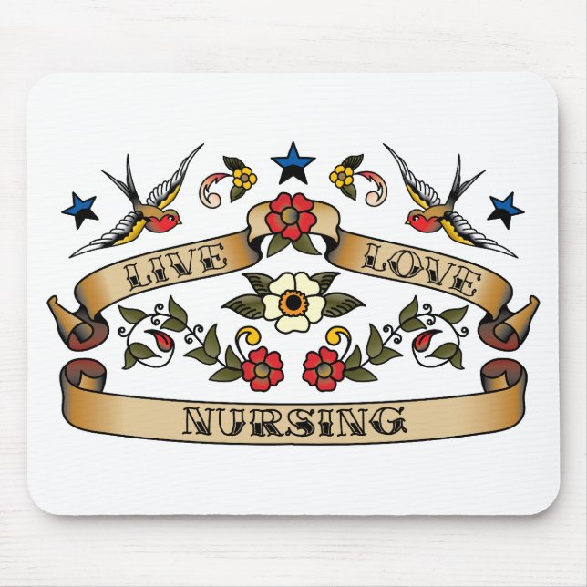 Live Love Nursing Mouse Pad (Front)