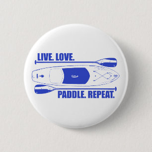 Live Love Paddle Repeat 6 Cm Round Badge