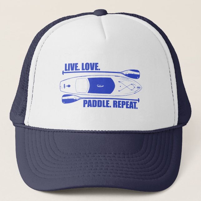 Live Love Paddle Repeat Trucker Hat (Front)