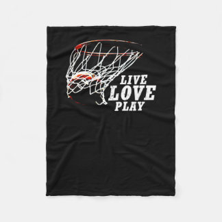 Live Love Play Basketball By Subgirl  Fleece Blanket
