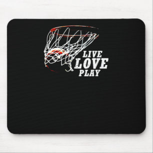 Live Love Play Basketball By Subgirl Mouse Pad
