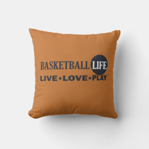 live love play basketball cushion