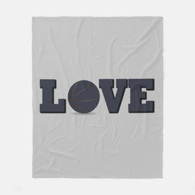 Live love play basketball game fleece blanket (Front)