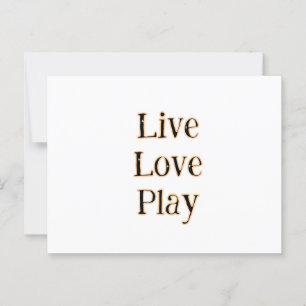 Live love play black orange sports player modern q postcard