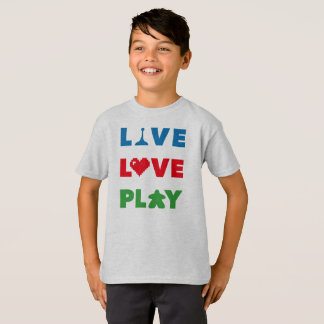 Live, Love, Play Colourful Boys Shirt