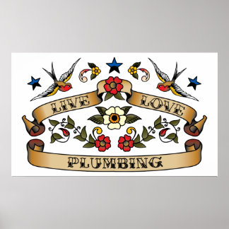 Live Love Plumbing Poster