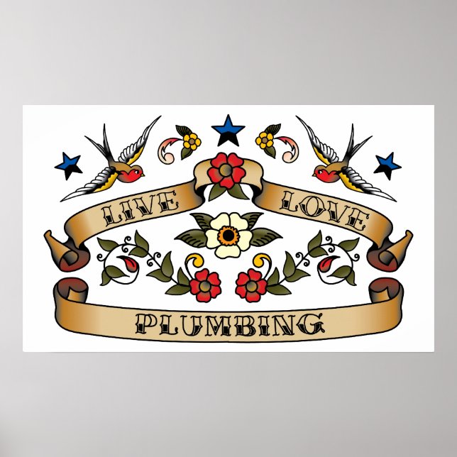 Live Love Plumbing Poster (Front)