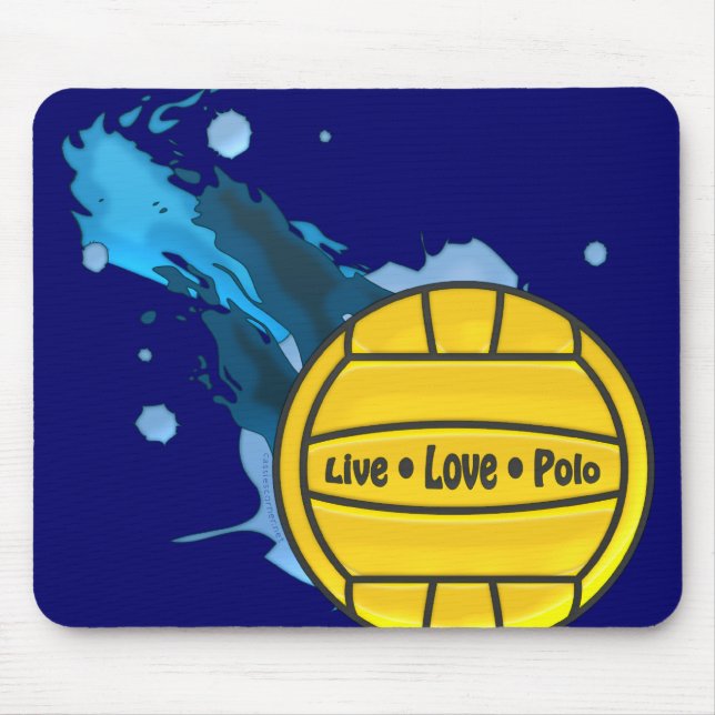 Live Love Polo - Water Polo Mousepad (Front)
