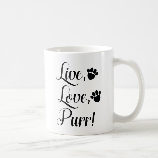 Live Love Purr Coffee Mug (Right)