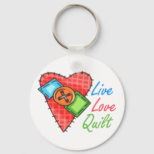 Live Love Quilt Key Ring