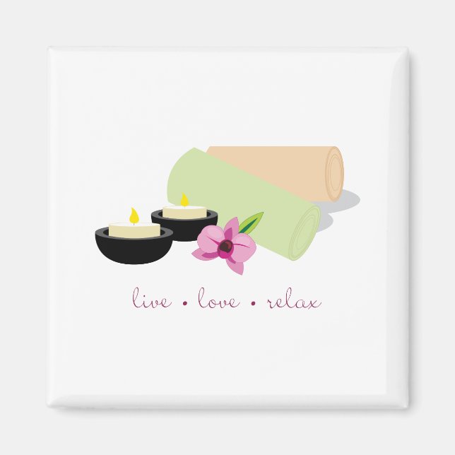 Live Love Relax Magnet (Front)