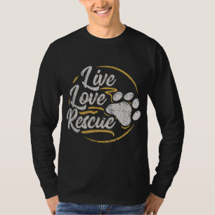 Live Love Rescue - Dog Lover Adopt a Dog Adoption T-Shirt