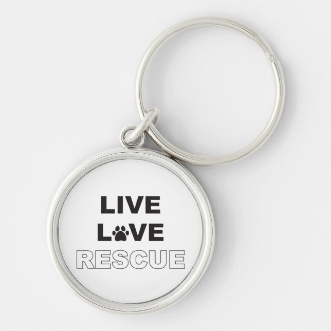 Live Love Rescue Key Ring (Front)