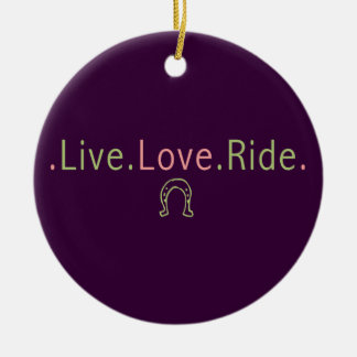 Live Love Ride Ceramic Tree Decoration