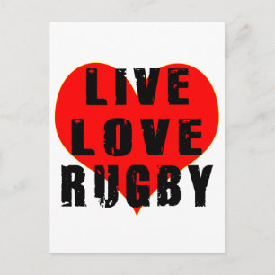 Live Love Rugby Postcard