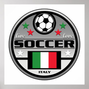 Live Love Soccer Italy Poster
