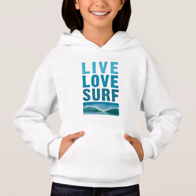 Live, Love, Surf Sweatshirt (Front)