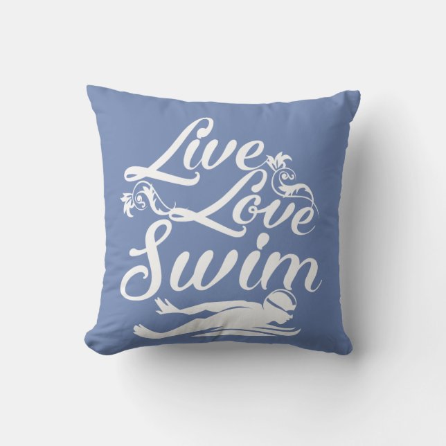 LIVE - LOVE - SWIM CUSHION (Front)
