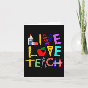 Live Love Teach Fun Teacher Perfect Ck To School Card
