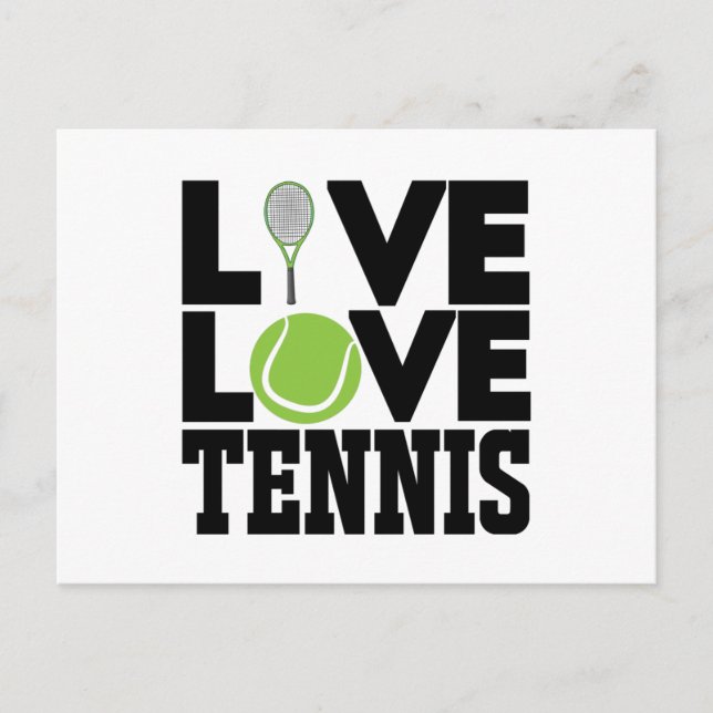 Live love Tennis Postcard (Front)