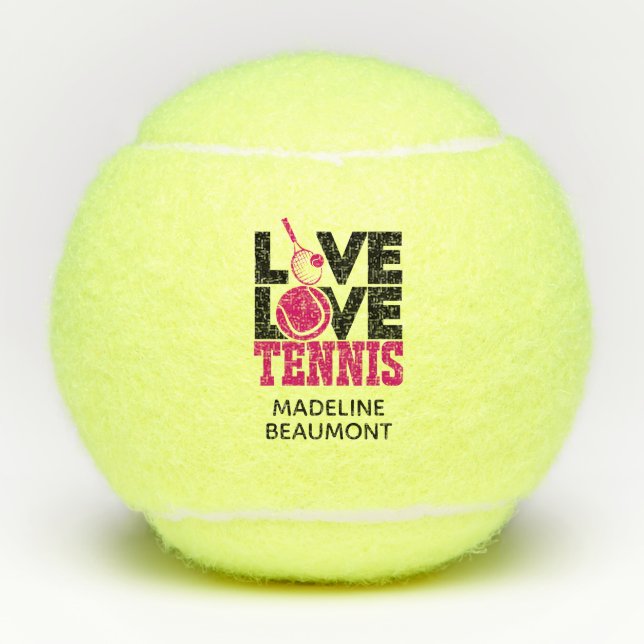 Live LOVE Tennis Tennis Balls (Front)