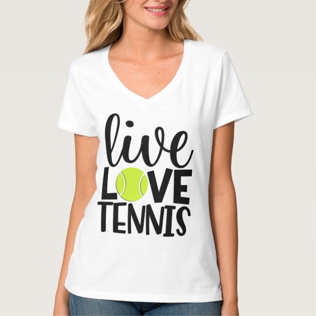 Live Love Tennis Women's TShirt (Front)
