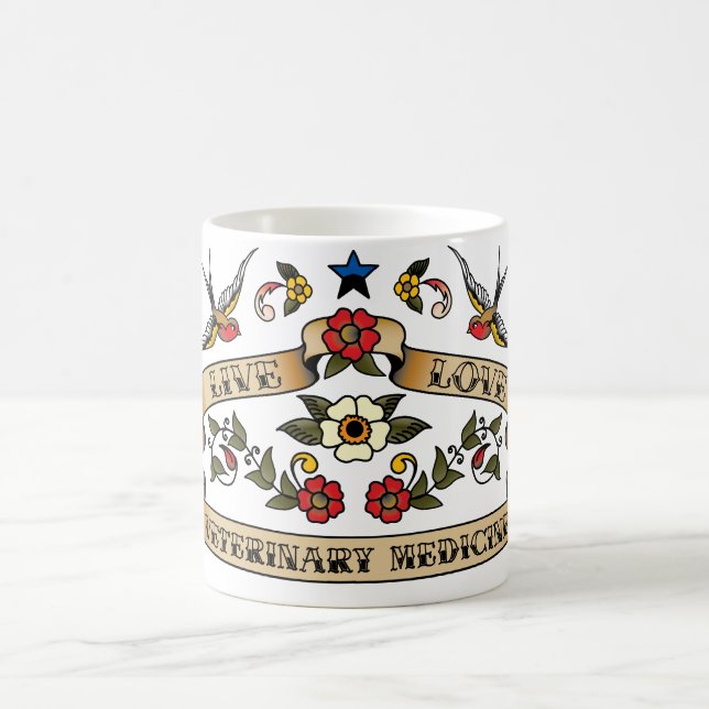 Live Love Veterinary Medicine Coffee Mug (Center)