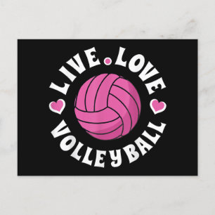 Live Love Volleyball For Women Girls Volleyball Fa Postcard