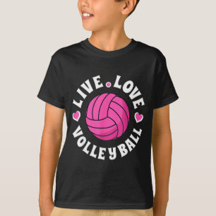 Live Love Volleyball For Women Girls Volleyball Fa T-Shirt