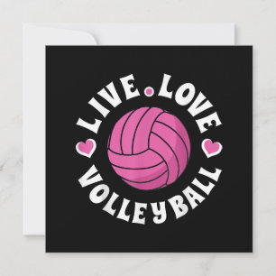Live Love Volleyball For Women Girls Volleyball Fa Thank You Card
