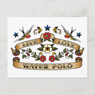 Live Love Water Polo Postcard