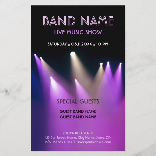 Live Music Concert Lights Flyer (Front)