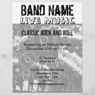 Live Music Concert Party Band Flyer