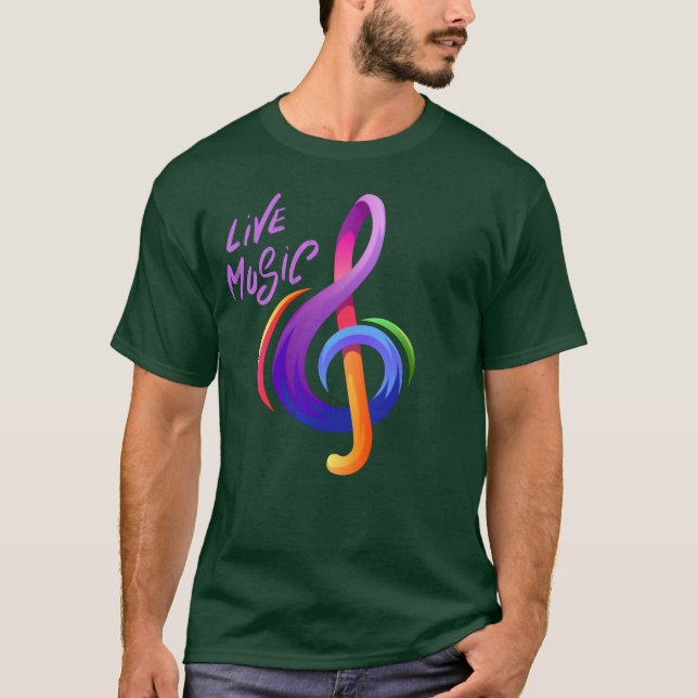 live music music and arts t shirt boy (Front)